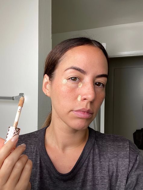 I Tried the Three-Dot Concealer Hack: See Photos | POPSUGAR Beauty Mary Phillips, Concealer Tricks, Beauty Blender How To Use, Beauty Makeup Tutorial, Tarte Shape Tape, My Routine, How To Apply Concealer, Popsugar Beauty, Shape Tape