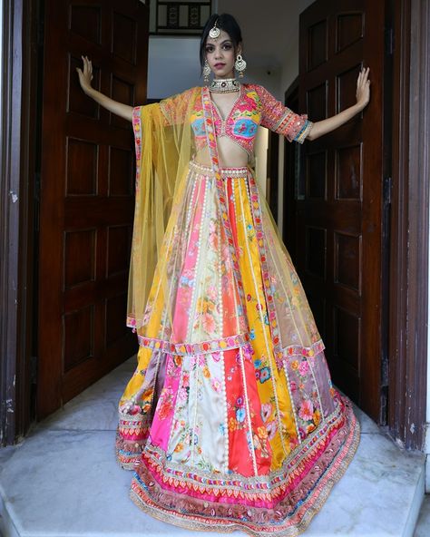 Multicolour Printed Embroidered Lehenga With Croptop✨ DM For Price Call or Whatsapp at 7830533222 to place your order Hair & Make Up - @sparshbyvsu Jewellery & Accessories - @rimpybridalstore Shot By - @theashokstudio #gangadesignstudio #drapesaree #lehenga #croptop #partywearlehenga #designerlehenga #explorepage #instafashion #ootd Multicolour Lehenga, Embroidered Lehenga, Place Your Order, Jewellery Accessories, Lehenga, Crop Top, Make Up, Ootd, Hair