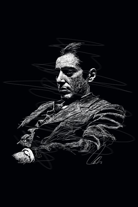 Michael Corleone, abstract art, scribble art, modern art, digital painting, digital art, ipad painting, minimalistic, dark, wallpaper, movie, godfather, Al Pacino, mafia Michael Corleone Wallpaper, Godfather Artwork, Minimalistic Dark Wallpaper, Godfather Al Pacino, Godfather Art, Digital Art Ipad, Art Scribble, Michael Corleone, Ipad Painting