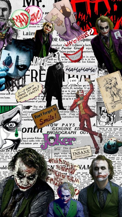 #thejoker #joker #fypp Joker Wallpaper Ipad, Wallpaper Backgrounds Joker, Joker Collage Wallpaper, Joker Dc Comics Art, Joker Phone Wallpapers, The Joker Wallpaper Aesthetic, Joker Wallpaper Comic, The Joker Wallpaper Iphone, Joker Astethic