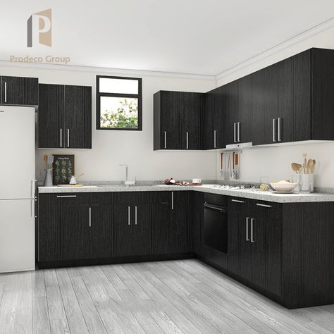 Black Kitchen Cabinet Black Modular Kitchen, Black Laminate Kitchen Cabinets, Black High Gloss Kitchen Cabinets, Black Kitchen Units, Modular Kitchen Design Black, Nigerian Kitchen Cabinet Design, Black Cabinets Small Kitchen, Black Kitchen Cabinets Small Kitchen, Laminated Kitchen Cabinets