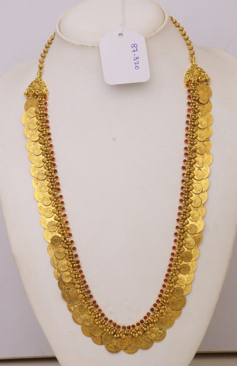 Gold Kasula Necklace Designs, Kasulaperu Jewellery, Kasu Malai, Kasula Peru, Gold Temple Jewellery, Fancy Jewelry Necklace, Indian Bridal Jewelry Sets, Gold Jewelry Simple Necklace, Antique Jewellery Designs