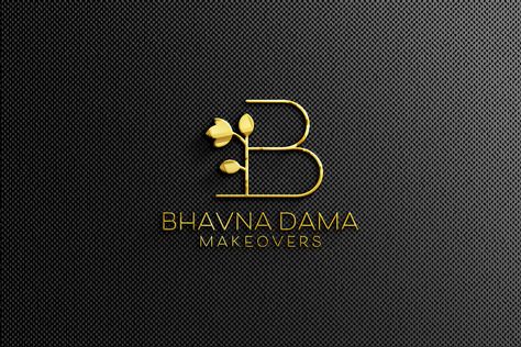 Brand identity / logo design for Bhavna Dama Makeovers Card Logo Design, Gold Graphic Design, Logo Design Color Palette, Identity Logo Design, Brand Identity Logo, Salon Logo Design, Visiting Card Design, Branding Logo Design, Lettering Style