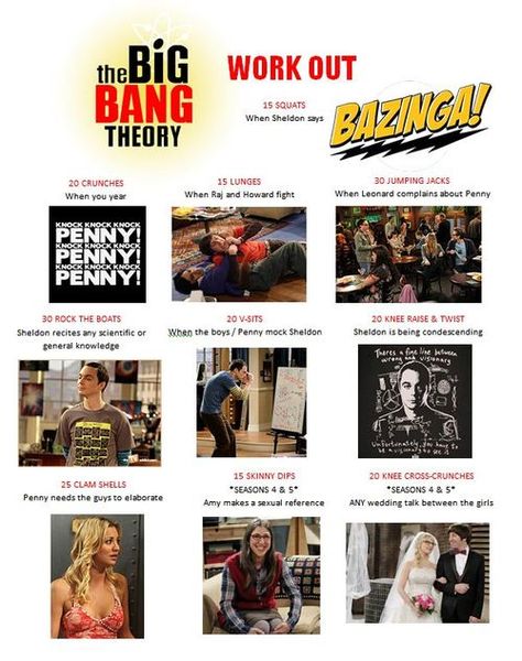 TBBT workout <3 Workout Tumblr, Tv Workout, Tv Show Workouts, Movie Workouts, Bigbang Theory, Tv Workouts, Workout Funny, Overland Park Kansas, Kansas Usa