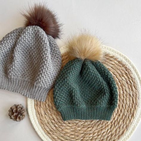 Herringbone Moss Stitch Hat Crochet Herringbone, Diy Crochet Hat, Outstanding Crochet, Modern Haken, Crochet Baby Cap, Chunky Crochet Blanket Pattern, Crocheted Scarves, Crochet Garments, Crochet Newborn Hat