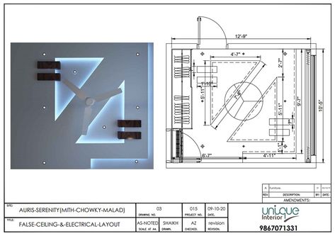 Unique Interiors, Interior Design Layout, Ceiling Plan, Pop False Ceiling Design, Pop Ceiling Design, Interior Design Drawings, Interior Design Presentation, Ceiling Design Modern, Ceiling Detail