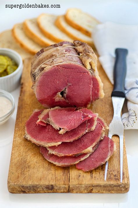 Homemade salt beef recipe Salt Beef Recipe, Salted Beef Recipe, Salt Beef, Curing Meat, Cured Meat Recipes, Meat Processing, Sausage Making, Ground Beef Pasta, Smoked Meat