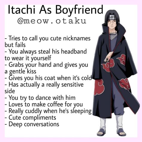 Cute Compliments, Susanoo Naruto, Types Of Boyfriends, Cute Nicknames, Itachi Uchiha Art, Naruto Boys, Naruto Comic, Boyfriend Memes, Naruto Cute