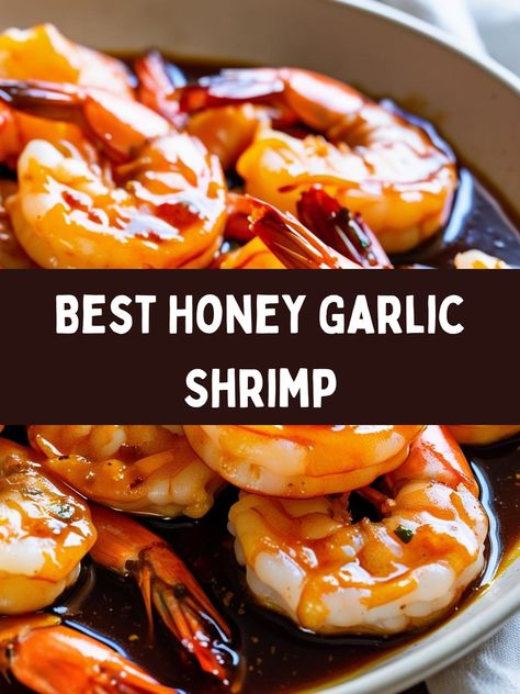 This is hands down the Best Honey Garlic Shrimp recipe you'll ever try! With just a few ingredients, you can make a deliciously sweet and savory dish that's perfect for any occasion. Succulent shrimp coated in honey garlic sauce that’s finger-licking good! Serve over rice, or make it a low-carb meal with veggies. Perfect for impressing guests or enjoying a cozy night in. #HoneyGarlicShrimp #BestRecipes #ShrimpLovers #DeliciousMeals #Seafood #EasyRecipe Shrimps Coat, Honey Garlic Shrimp, Quick Delicious Dinner, Serve Over Rice, Honey Salmon, Acorn Squash Recipes, Vegetable Quinoa, Salmon And Shrimp, Soy Recipes