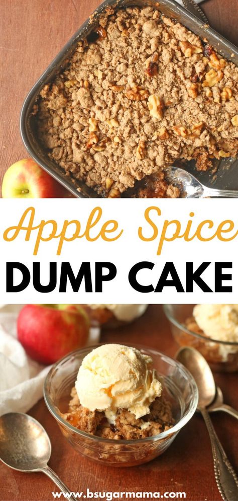 Easy Apple Dump Cake, Apple Dump Cake With Pie Filling, Apple Spice Dump Cake, Spice Dump Cake, Canned Apple Pie, Apple Dump Cake, Apple Pie Filling Recipes, Fall Favorites Recipes, Cake Mix Desserts