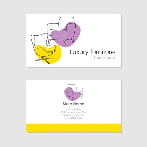 Furniture Card Design, Furniture Business Card, White Living Room Chairs, Living Room Decor Items, Visit Cards, Work Cartoons, Lounge Logo, Visit Card, Rustic Living Room Furniture