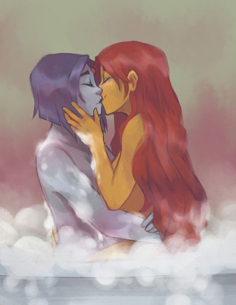 image Titans Starfire, Starfire Dc, Titans Raven, Raven Teen Titans Go, Teen Titans Starfire, Starfire And Raven, Teen Titans Fanart, Teen Titan, Dc Icons