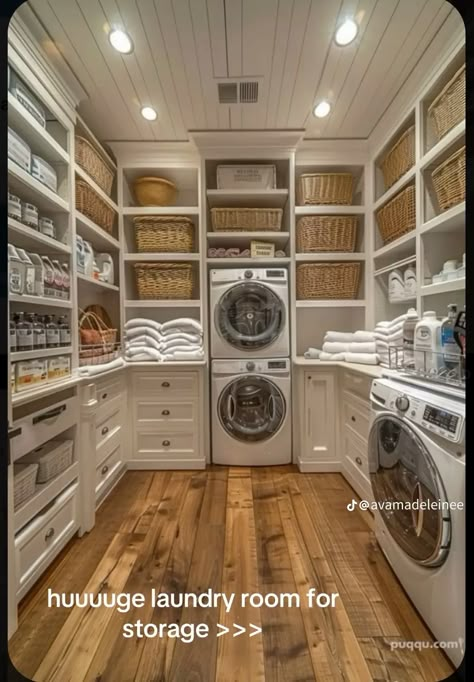 Pantry With Washer And Dryer, Pantry And Laundry Room Combo, Pantry And Laundry Room Combo Layout, Flooring Laundry Room, Laundry Room Decorations, Remodel Laundry Room, Pantry Laundry Room Combo, Laundry Room Combo, Organized Laundry Room