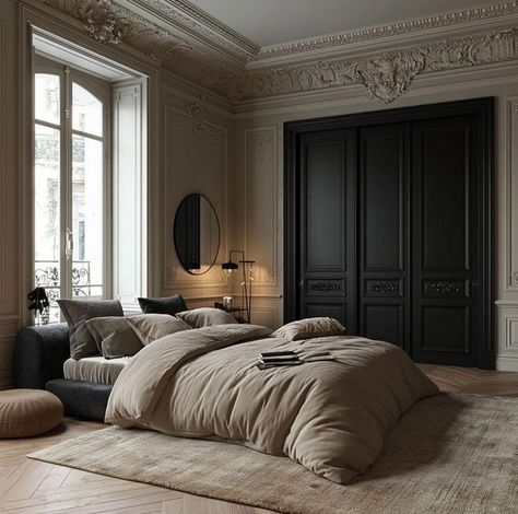 Sims 4 Cc Parisian, Bedroom Makeover Inspiration, Earthy Bedding, Bedroom Parisian, Bedroom Organization Tips, Parisian Bedroom, Dream House Interior, House Room, Bedroom Aesthetic