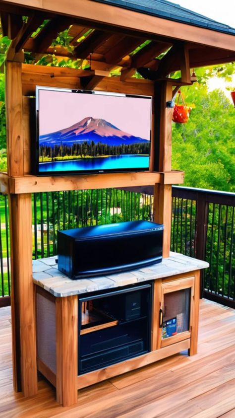 Upgrade Your Gazebo with a Mounted TV for Year-Round Fun Winter Gazebo Ideas, Tv In Gazebo, Gazebo With Tv, Outdoor Tv Ideas, Tv Mount Ideas, Winter Gazebo, Tv Ideas, Tv Mounting, Gazebo Ideas