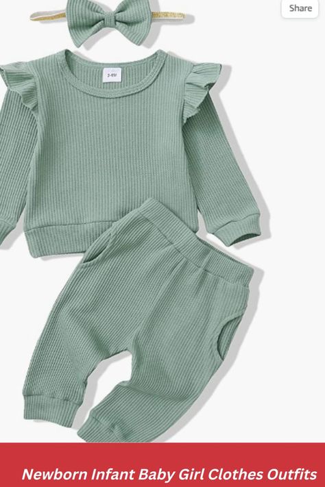 Newborn Infant Baby Girl Clothes Outfits Fall Winter Long Sleeve Sweatshirts Pants Cute Baby Girl Outfits Set Infant Baby Girl, Pants Cute, Pant Sets, Outfits Fall, Outfit Set, Clothes Outfits, Girl Clothes