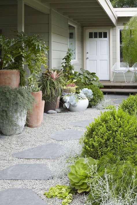 Keep pea gravel neatly locked in place! 
#peagravel #tips #hacks #gardening #gardeningtips #landscaping Gravel Walkway, Flora Grubb, Gravel Landscaping, Walkway Landscaping, Walkways Paths, Gravel Patio, Gravel Path, Garden Stepping Stones, Stone Walkway