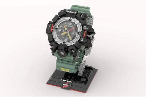 Lego Watch, G Shock Mudmaster, Lego Boxes, Lego Builder, Lego Bricks, G Shock Watches, Lego Projects, Yanko Design, Telling Time