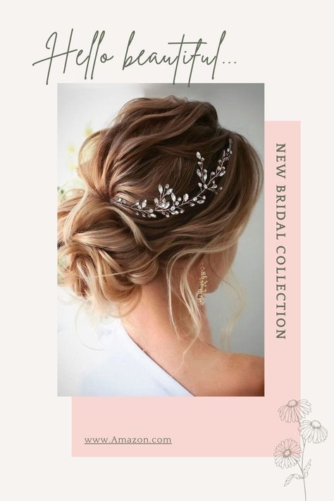 Brides and Bridesmaids alike will sparkle wearing this beautiful Crystal Hair Vine. The JAKAWIN Piece is also appropriate to wear for engagements, parties, proms, and other meaningful engagements. This item is on sale and you can apply a discount coupon. Wedding Hair Up, Crystal Hair Vine, Bridal Hair Headpiece, Bridal Headwear, Wedding Hair Inspiration, Bridal Hair Vine, Silver Pin, Wedding Hair Pieces, Bridal Hair And Makeup