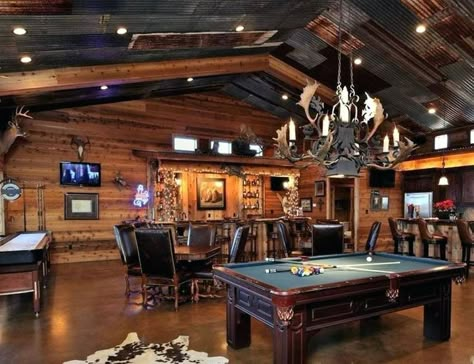 Man Cave Ceiling Fans, Home Office For Men Man Caves, Rustic Man Cave Ideas, Man Room Decor, Man Cave Bar Diy, Man Cave Designs, Zigarren Lounges, Best Man Caves, Rustic Man Cave