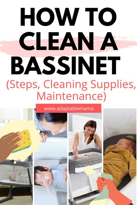 Learn the different ways on how to clean a bassinet (new or used) and other tips and tricks in cleaning a maintaining yours, right here. Baby Basinets, White Bassinet, Doc A Tot, Halo Bassinet, Bassinet Cover, Bedside Bassinet, Organize Ideas, Bassinet Mattress, Pregnancy Info