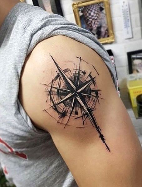 20 Cool Compass Tattoos For Men in 2021 - The Trend Spotter Compass Tattoos Arm, Viking Compass Tattoo, Compass Tattoo Meaning, Nautical Compass Tattoo, Compass And Map Tattoo, Tattoo Main, Compass Tattoo Men, Compass Tattoos, Compass Rose Tattoo