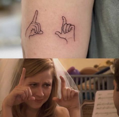 Pam The Office, Best Of The Office, Camera Tattoos, The Office Jim, Office Jokes, Finger Tats, The Office Show, Camera Tattoo, Office Fan