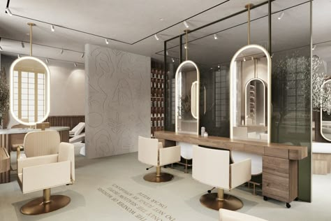 iO Salon was built on a dream to provide women the most exclusive and holistic haven that focuses in on their health and aesthetics. Hairdresser Interior, Luxury Salon Interior Design, Salon Waiting Area, Salon Interior Design Ideas, Kids Salon, Home Beauty Salon, Esthetics Room, Hair Salon Design, Hair Salon Interior