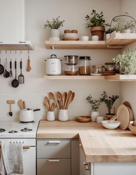 Tiny Kitchen Design, Desain Pantry, Boho Styl, Small Kitchen Decor, Casa Vintage, Boho Kitchen, Grey Kitchens, Grey Kitchen, Cozy Interior