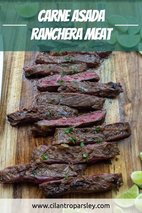 This Ranchera Meat Carne Asada is made with flank steak, olive oil, soy sauce, apple cider vinegar, jalapeños, onion, and limes. Carne Asada Recipe, Cilantro Parsley, Carne Asada Recipes, Dinner Recipes Healthy Family, South American Recipes, Onion Juice, Marinated Steak, Healthy Food Dishes, Family Dinner Recipes