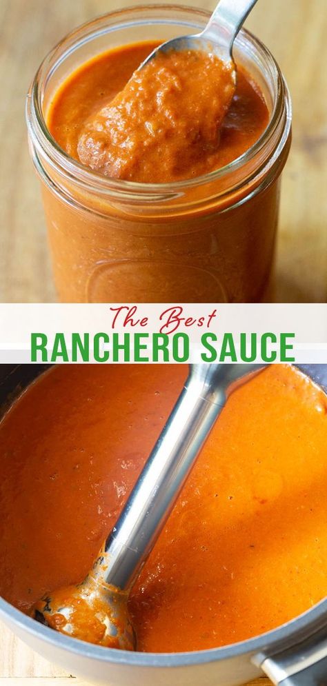 Ranchera Sauce Recipe, Rancheros Sauce, Ranchero Sauce Recipe, Ranchero Sauce, Mexican Sauce, A Spicy Perspective, Thanksgiving Dishes, Canned Tomato Sauce, Salad Dressings