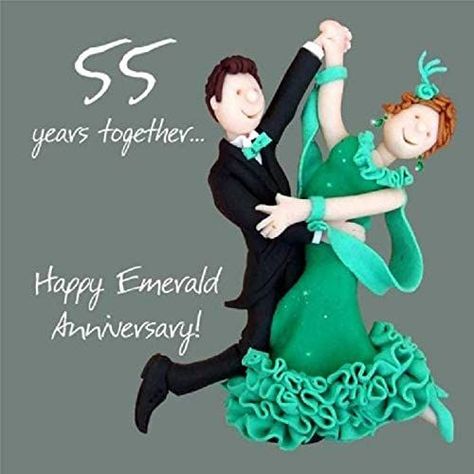 55th Wedding Anniversary Card - Emerald Happy 55th Anniversary, Emerald Wedding Anniversary, Emerald Anniversary, 55th Wedding Anniversary, Happy Wedding Anniversary Wishes, Wedding Anniversary Quotes, 55th Anniversary, Wedding Anniversary Wishes, 60 Wedding Anniversary