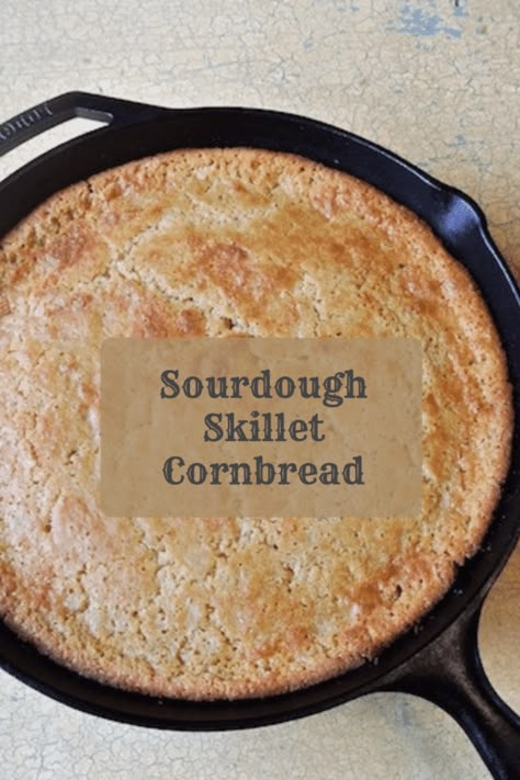 This #sourdough skillet cornbread is so delicious! It's easy to make and goes well with soups, bbq, and stews. #traditionalfoods #NTP #foodismedicine #nutrientdensity #reclaimingvitality Sourdough Skillet, Sourdough Cornbread, Sourdough Discard Recipe, Cornbread Recipes, Sourdough Starter Recipes, Skillet Cornbread, Dough Starter, Sourdough Starter Discard Recipe, Discard Recipe