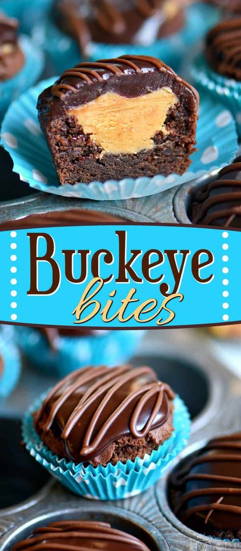 Buckeye Bites, Buckeye Dessert, Chocolate Cookie Cups, Quick Dessert Recipes, Chips Ahoy, Dessert Simple, Brownie Desserts, Dessert Party, Peanut Butter Desserts