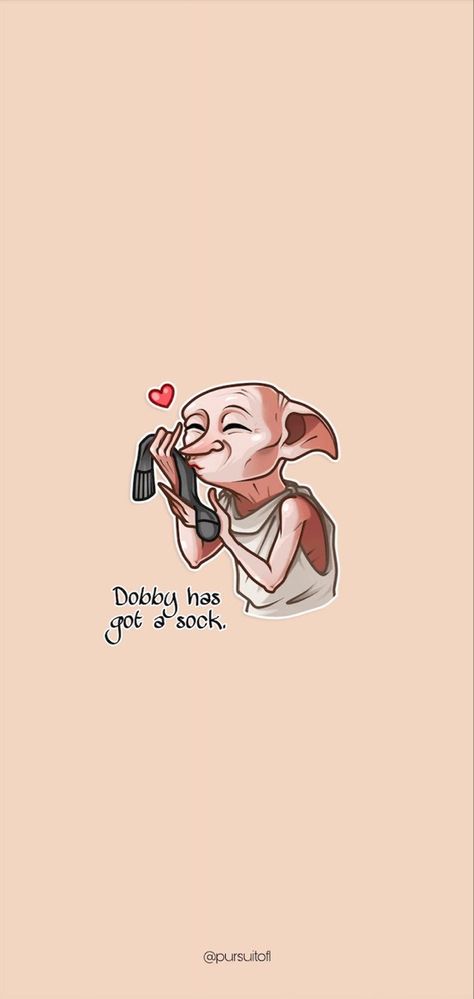 Harry Potter Phone Wallpaper, Dobby From Harry Potter, Dobby Quotes, Dobby Sock, Harry Potter Iphone Wallpaper, Harry Potter Valentines, Dobby Harry, Harry Potter Wallpaper Phone, September Wallpaper