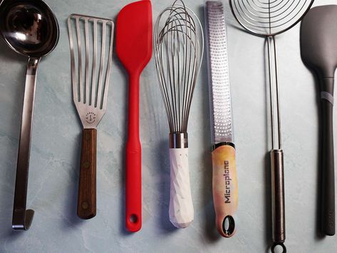 Like with cookware sets and knife block sets, kitchen utensil sets likely don’t offer the best value or performance. Here’s what we recommend buying instead. Best Kitchen Utensil Set, Silicone Tongs, Wok Cooking, Balloon Whisk, Stainless Steel Measuring Cups, Cooking For Beginners, Utensil Crock, Tongs Kitchen, Knife Block Set