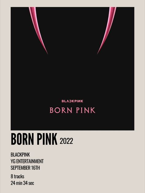 minimal aesthetic polaroid album poster for born pink by blackpink Born Pink Blackpink, Born Pink Album, Polaroid Album, Aesthetic Polaroid, Pink Posters, Kpop Posters, Minimal Aesthetic, Born Pink, Vintage Poster Art