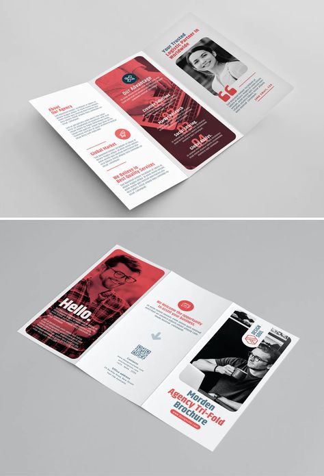 Flyer 3 Fold, Trifold Flyer Design, 3 Fold Brochure Design, Leaflet Design Ideas, Booklet Design Layout, Brochure Folds, Brochure Graphic, Art Brochures, Brochure Design Creative