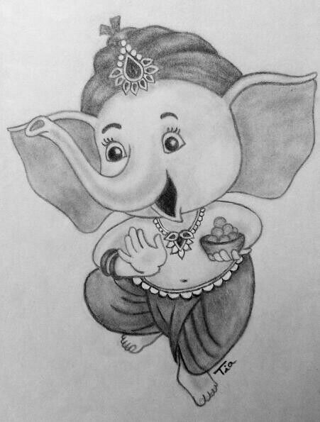 Vinayaka Pencil Drawing, Cute Ganpati Bappa Sketch, Ganpati Bappa Pencil Drawing, Sketch Of Ganpati Bappa, Cute Ganesha Drawing Sketches, Ganesha Sketch Pencil Simple, Vinayaka Images Drawing, Ganapati Drawing Pencil, Lord Ganesha Drawing Pencil