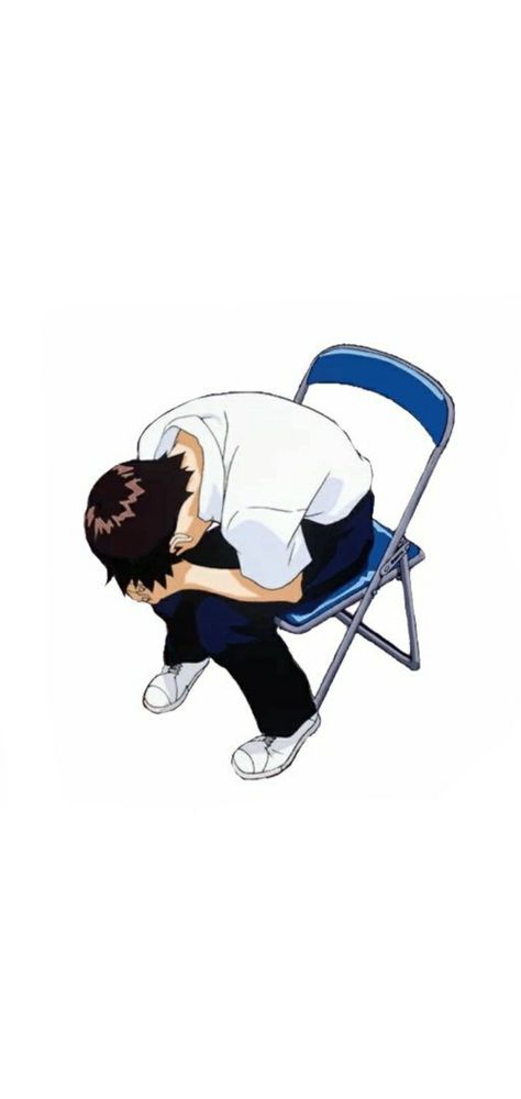 Shinji, Shinji sentado, Shinji sitting Shinji On A Chair, Shinji Chair Drawing, Shinji Chair Scene, Shinji Sitting On Chair, Shinji Sketch, Shinji Hospital Scene, Shinji Crank That Soulja Boy, Shinji Chair Pose, Shinji Ikari Chair