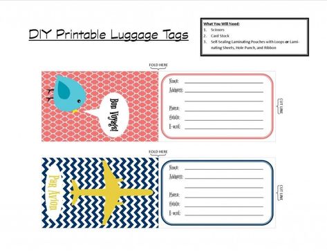 Printable Tags With That In Mind I've Created A Set Of Two In Luggage Label Template Free Download - 10+ Professional Templates Ideas | 10+ Professional Templates Ideas Luggage Tags Printable Templates, Free Luggage Tag Printables, Printable Luggage Tags, Luggage Tags Printable, Luggage Tag Template, Kids Luggage Tags, Tag Template Free, Luggage Tags Diy, Cute Luggage Tags