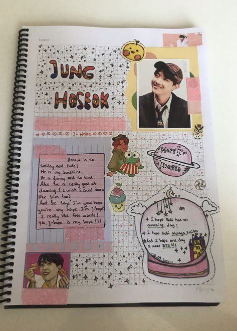 Bts journal ideas, j-hope journal, kpop journal ideas J Hope Journal Ideas, Jhope Journal Ideas, J Hope Journal, Jhope Journal, Bts Book Ideas, Bts Journal Ideas Aesthetic, Bts Scrapbook Ideas, K Pop Journal Ideas, Bts Journal Ideas