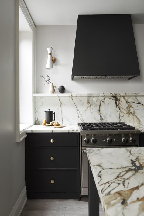 This Contemporary Kitchen Is Oh So Swoon Worthy · Haven Eyeswoon Kitchen, Jessica Kelly, Japandi House, Floating Kitchen Shelves, White Kitchen Tiles, French Kitchen Decor, Kitchen Confidential, Pantry Doors, Metallic Mesh