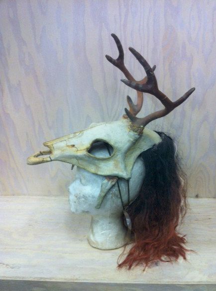 vegan skull headdress from Etsy Cow Skull Mask, Deer Skull Helmet, Animal Skull Headdress, Deer Skull Headdress, Skull Head Piece, Wendigo Costume, Animal Skull Mask, Halloween Headdress, Skull Headdress