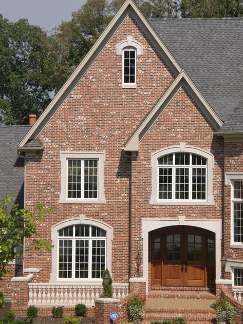 Window & Door Surrounds - Earthworks Natural Stone Window Door, Custom Windows, Brick House, Outdoor Kitchen, Windows And Doors, Natural Stone, Building A House, Natural Stones, House Styles