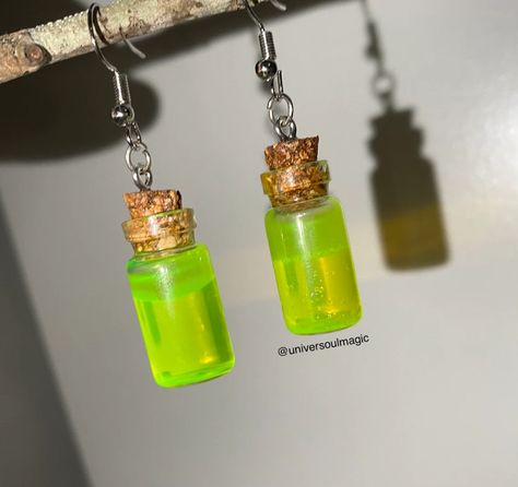 Lava Lamp Earrings Glow Earrings Potion Bottle Bottle Earrings | Etsy Lamp Earrings, Goblin Core Aesthetic, Oddities Jewelry, Moss Jewelry, Mushroom Jewelry, Bottle Earrings, Insect Jewelry, Bee Necklace, Potion Bottle