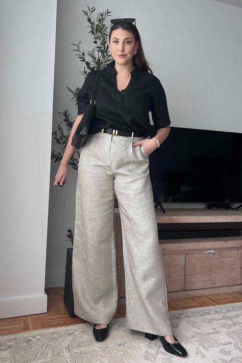 I tried the best linen pants for women and here were my favorite linen pants for thick thighs. J crew linen pant outfit Wide Linen Pants Outfit, Pants For Thick Thighs, Thick Thigh Outfits, Linen Pants Outfit Work, Linen Dress Outfit, Trousers Women Outfit, Outfits For Short Women, Linen Pants For Women, Fitted Linen Pants