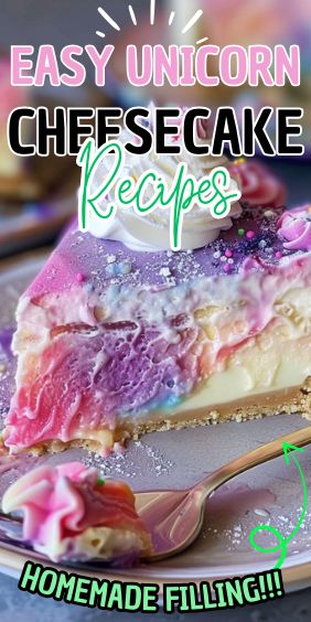 Unicorn Cheesecake Recipe Cheesecake With Sprinkles, Unicorn Cheesecake, Creative Cheesecake, Fluffy Cheesecake, Homemade Graham Cracker Crust, Oatmeal Cream, Oatmeal Cream Pies, Homemade Cheesecake, Natural Food Coloring