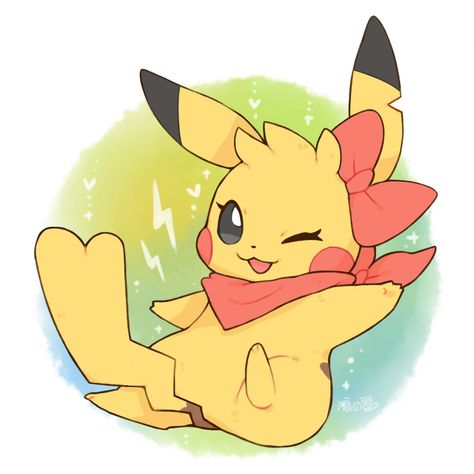 Female Pikachu, Pichu Pikachu Raichu, Pikachu Evolution, Pokemon Shop, Pokemon Eevee Evolutions, Pikachu Art, Oc Pokemon, Pikachu Wallpaper, Cute Pikachu