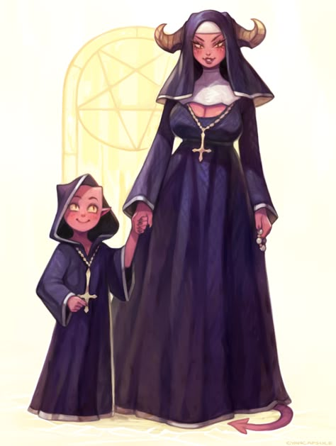 Nun Character Design, Nun Character, Nun Outfit, Character Design Concept Art, Simple Designs To Draw, Demon Art, Character Wallpaper, Drawing Clothes, Creature Concept